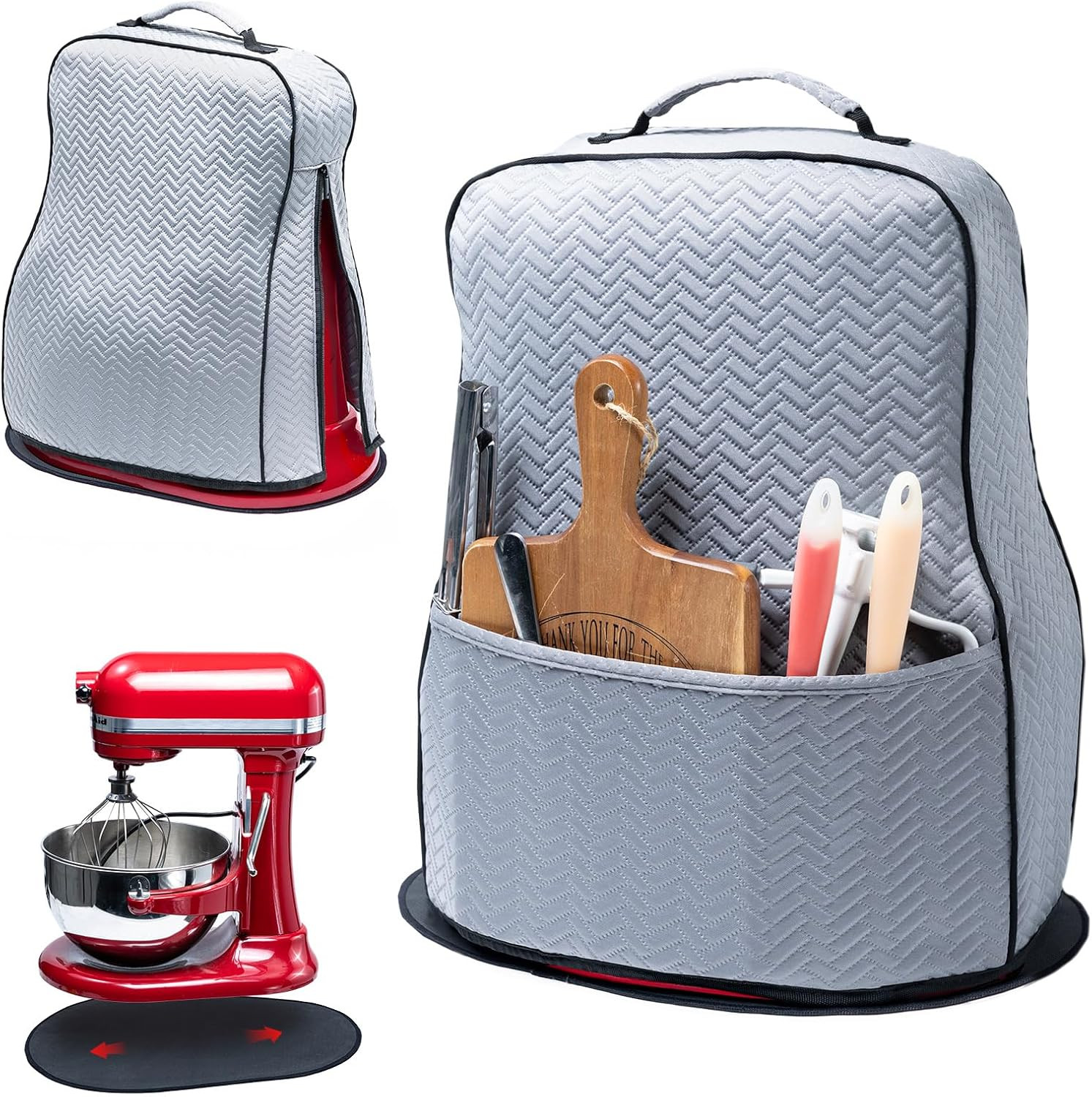 Stretchy Stand Mixer Cover with Appliance Slider&ndash; Washable Applicance Cover Comp