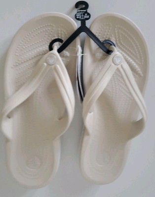 Crocs Unisex Crocband Flip Relaxed Fit, 11033-71, Beige, M9/W11, New