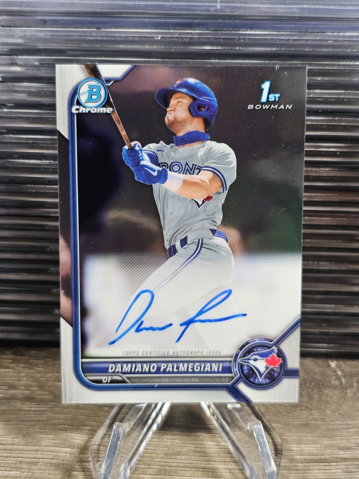 DAMIANO PALMEGIANI 2022 BOWMAN CHROME 1ST AUTOGRAPH BLUE JAYS AUTO