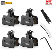 4 Pairs MTB Disc Brake Pads Resin Semi-Metallic Quiet W/ Install Kit E-Bike US