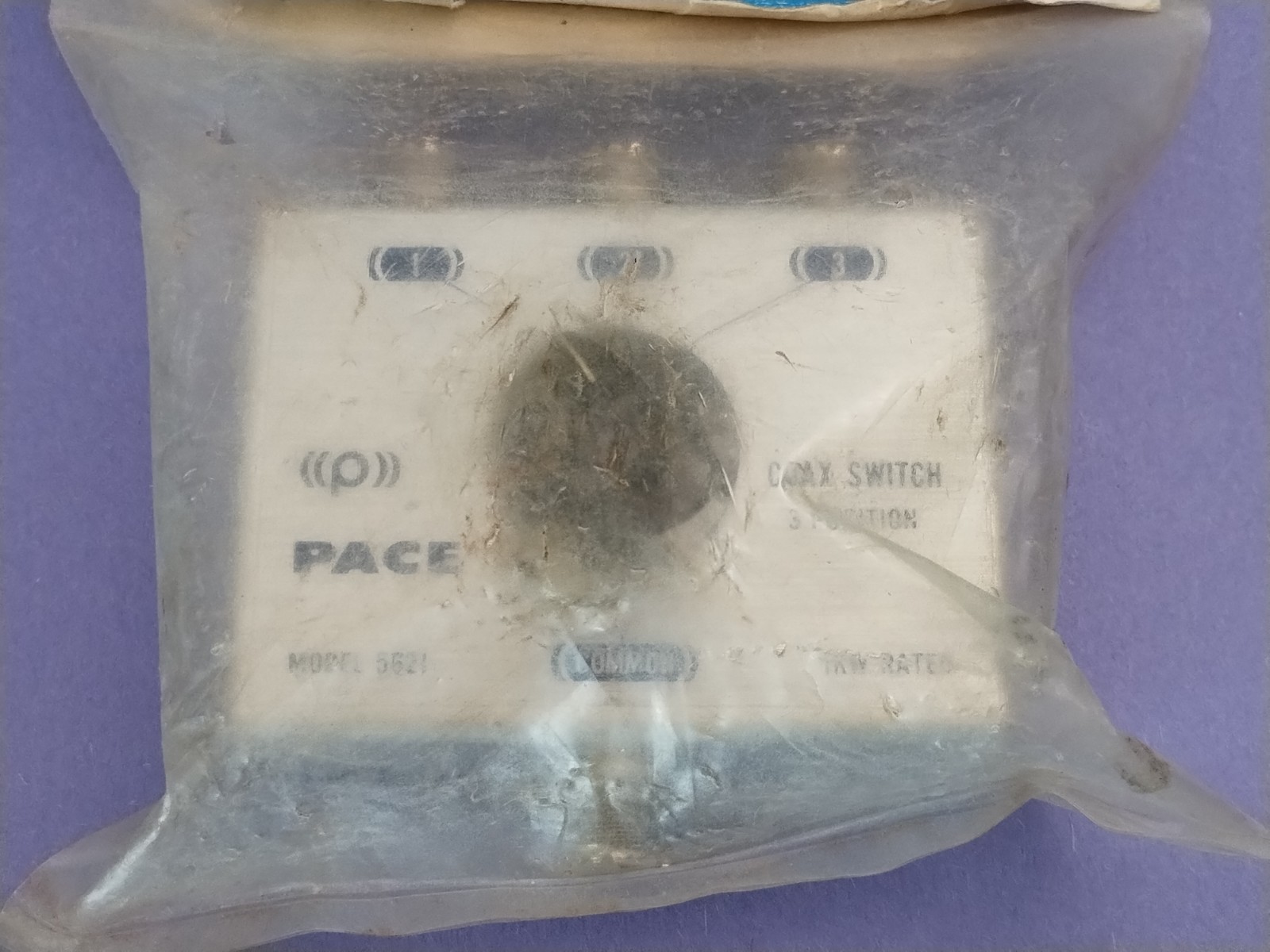 Vintage PACE 3-Position Rotary Coaxial Switch model 5621 - 1 KW Rated - Unused