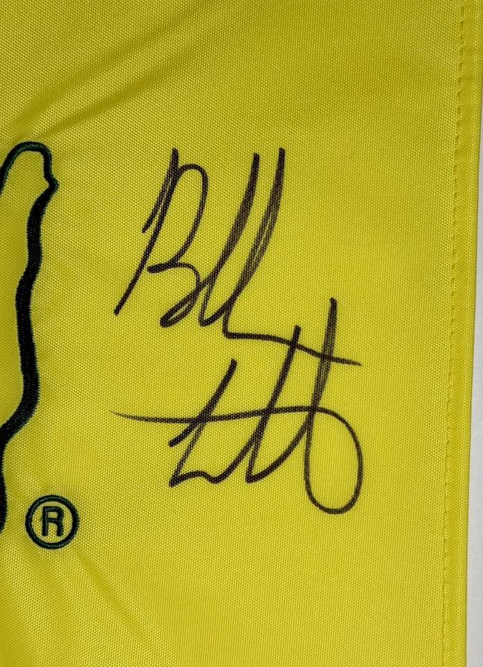 Bandera Masters Augusta Golf Beckett 2014 firmada por Bubba Watson certificado de autenticidad Foto 3 de 4