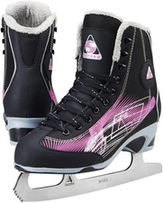Jackson Ultima Women's/Girls Softec Figure Skates - Black/Purple, Youth Size 10