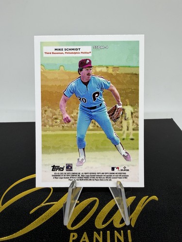 2025 Topps Chrome Platinum 55DH-4 Bryce Harper/Mike Schmidt Podwójne nagłówki - Zdjęcie 2 z 2