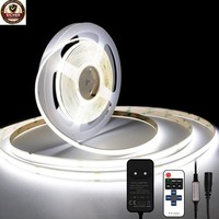 Ttway Cob Led Streifen Kaltweiß 6000K, 5M Dimmbares Flexibles 24V Cob Led