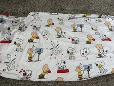 Pottery Barn Kids Peanuts Valentine  s Day Crib Sheet 100 Cotton