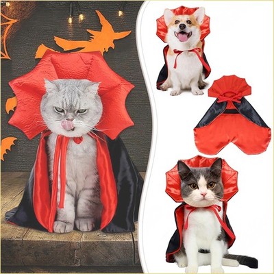 Cute Halloween Pet Costumes Cosplay Vampire Cloak For Small Dog Cat Kitten Puppy