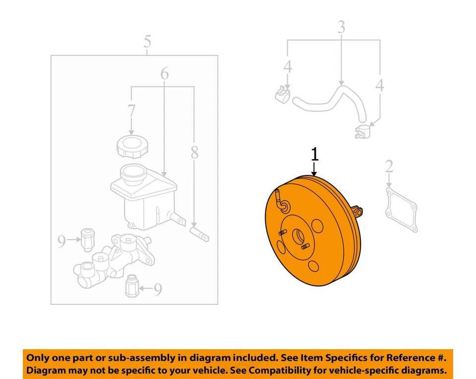 Kia Rio5 Power Brake Booster Oem QXYBH - Image 2 of 3
