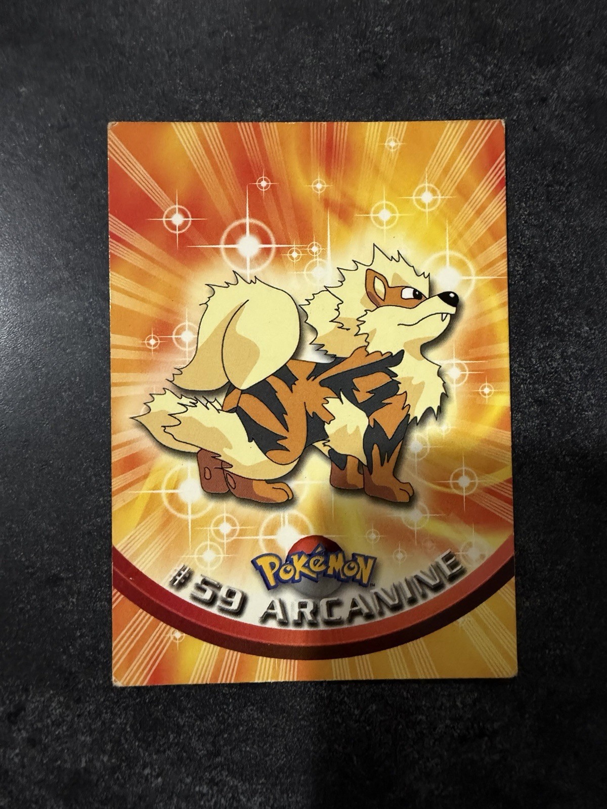 Topps Pokemon Card #59 Arcanine Black Logo