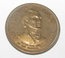 James Monroe President USA Souvenir Token Medal Collector's Coin