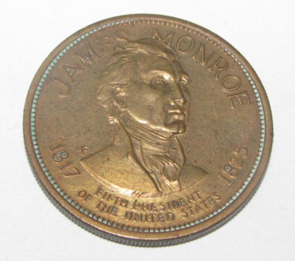 James Monroe President USA Souvenir Token Medal Collector's Coin