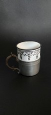 tasse à café Limoges et support en étain