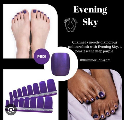 Color Street Nail Polish Strips, Evening Sky, PEDI, New In Box, READ!!!