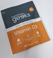 NUTRITION GEEKS VITAMIN D3 4000IU 365 TABLETS – BBE 06/27