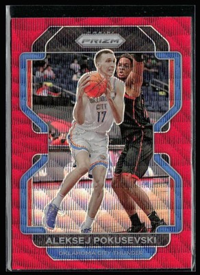 Aleksej Pokusevski 2021-22 Panini Prizm Ruby Wave #225 Oklahoma City Thunder