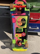 Vintage 1980's T&C Skate Designs Quad Hawaii Complete Skateboard