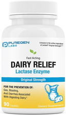 Dairy Relief Natural Fast Acting Lactase Enzyme 3000 FCC, Lactose Intolerance