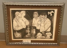 Irving Amen "Checkmate" Etching Artists Proof 1974 Original Signed RARE