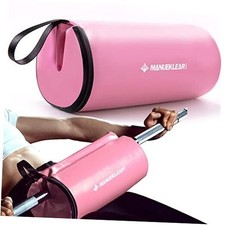 Hip Thrust Pad for Barbell 3.5" Thick Leather Olympic Barbell Pad for Pink