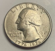 Quartier du bicentenaire 1976"D" * Haute qualité * Double frappe "E" erreur ** XF ** (Rare)