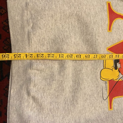 Vintage Hanes Mickey Mouse Disney Gr. M Langarm Sweatshirt meliert grau - Bild 8 von 10