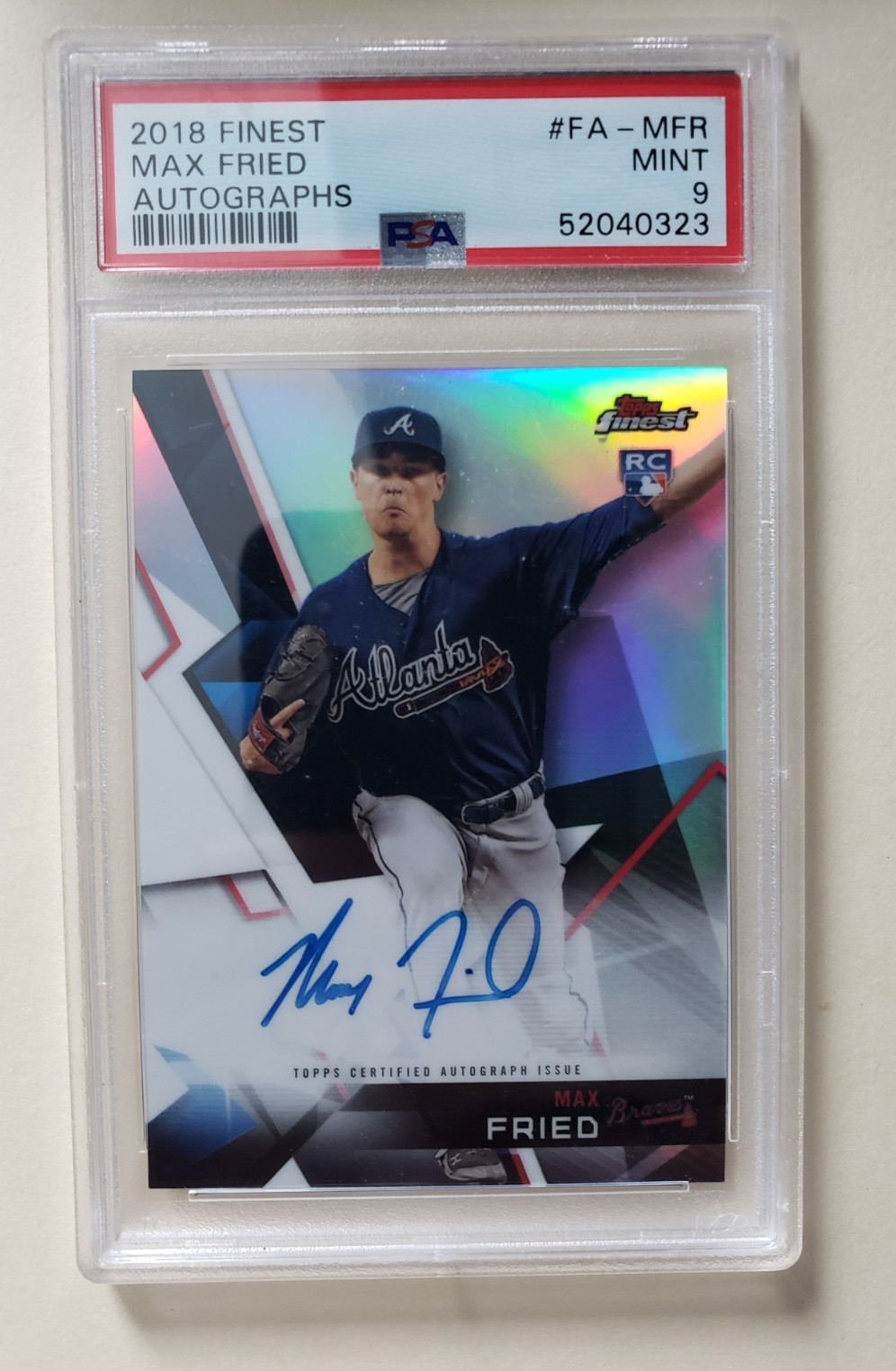 2018 Topps Finest - Autographs Max Fried #FA-MFR (AU, RC)