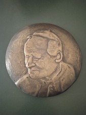 BASSORILIEVO BRONZO RAFFIGURANTE PAPA GIOVANNI PAOLO II
