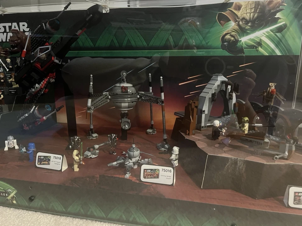 Lego Star Wars The Yoda Chronicles Store Display RARE Crack In Bottom Corner - Image 4 of 4