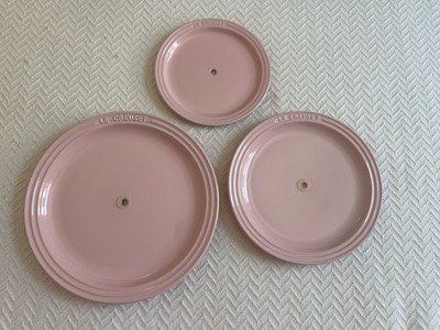 Le Creuset 3-Tier Cake Stand Discontinued Chiffon Pink Color - MISSING HARDWARE