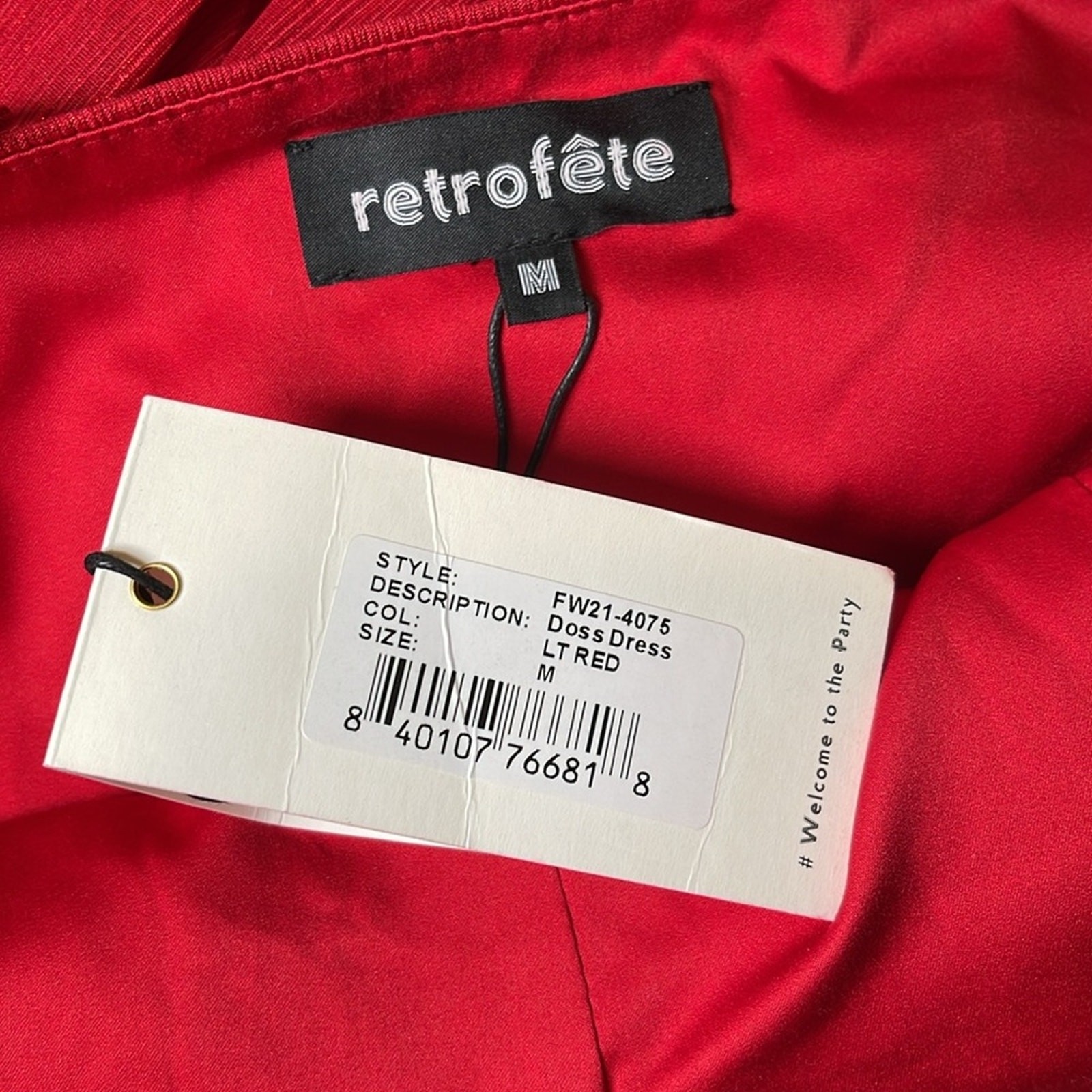 Stunning Retrofete Doss Ruched Metallic Red Maxi Dress - Medium image 8