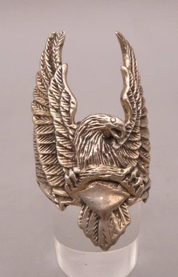 Ring Sterlingsilber 925 modernes Design mit dem Motiv "ADLER" Bikerring - Bild 1 von 4