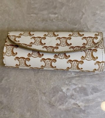 Authentic Celine Monogram Canvas Jewelry Case Used in Excellent Condition