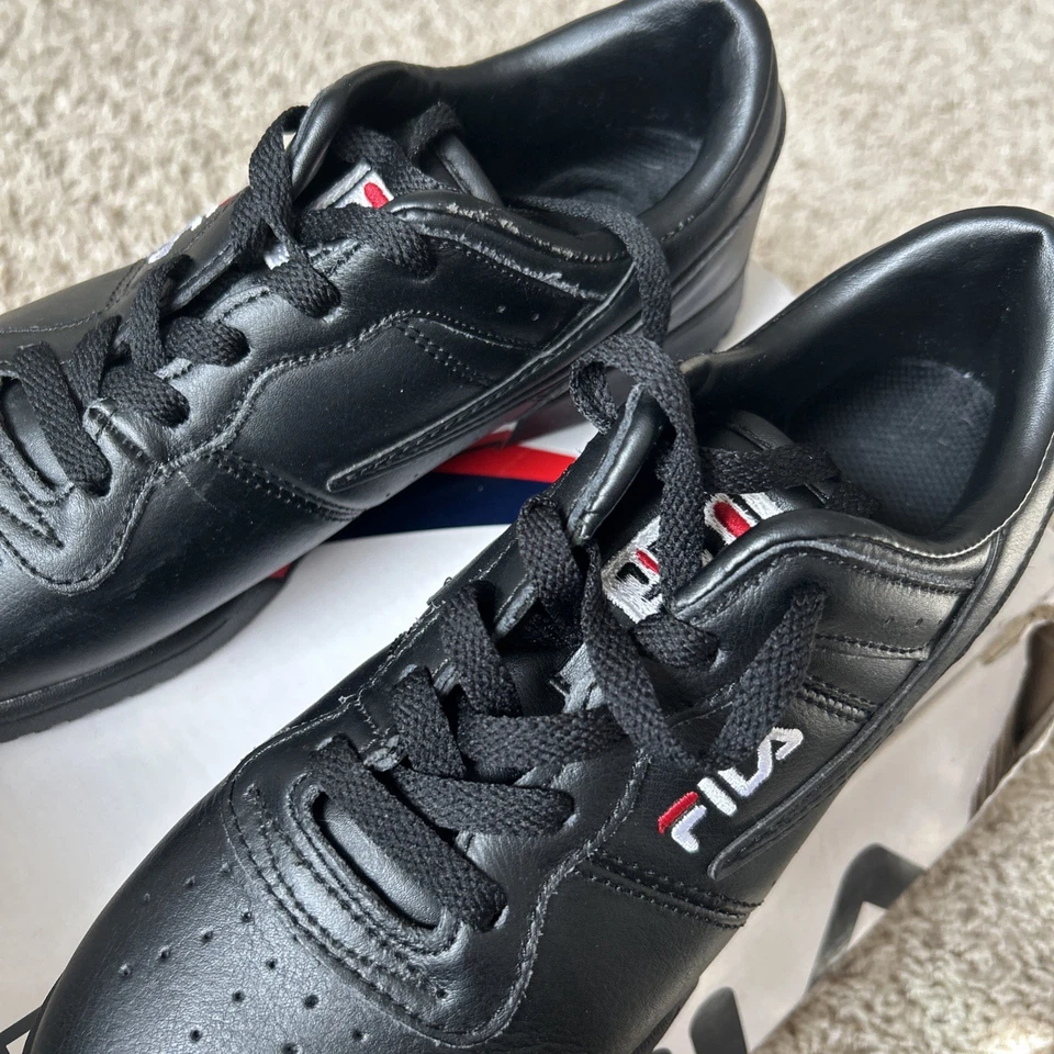 Retro Y2K Fila Original Fitness Negro Niños Jóvenes Tenis Talla 5.5 Unisex Foto 4 de 4