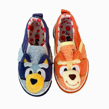 Bluey Toddler Kids Fleece Bingo Ground Up Slip-On Sneakers Shoes Kids Size 6