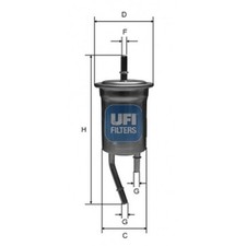 ORIGINAL® Ufi Kraftstofffilter passend für Kia RIO II RIO I Schrägheck RIO II