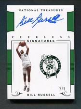 2017-18 Panini National Treasures Bill Russell Peerless Signatures Auto 2/5