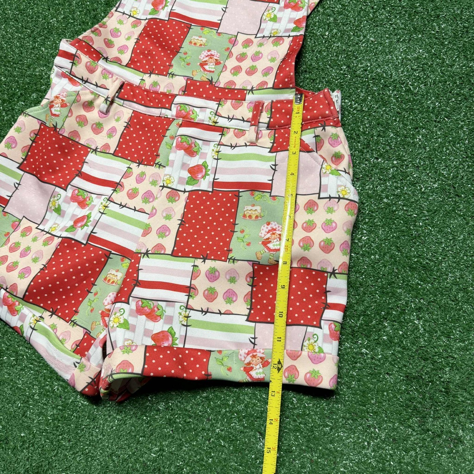 Strawberry Shortcake Patchwork Shortalls Womens S… - image 4