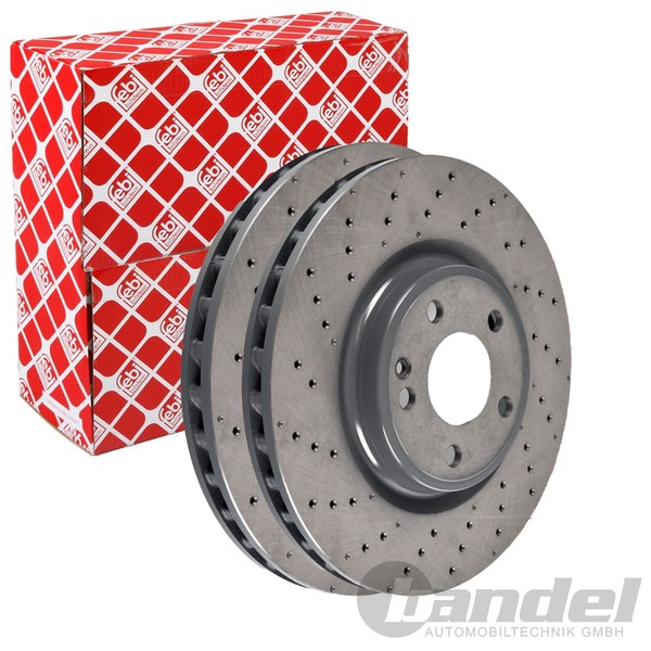 2X febi Bremsscheiben 320,0Mm Gelocht/Innenbel. Vorne Passend FÜR MERCEDES-BENZ-image