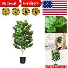 Elegant 37-Inch Artificial Fiddle Leaf Fig Tree - Perfect for Stylish Interiors