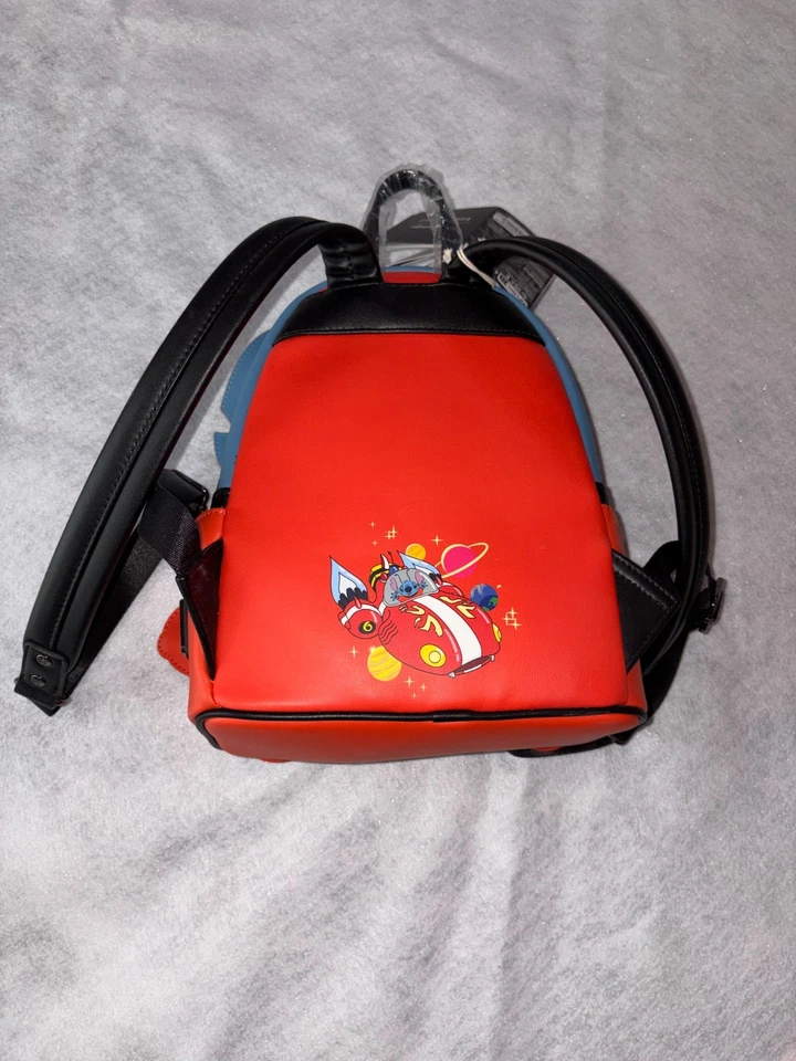 Mini Mochila Loungefly Disney Lilo & Stitch Experiment 626 Azul Rojo Nueva con Etiquetas Foto 2 de 4
