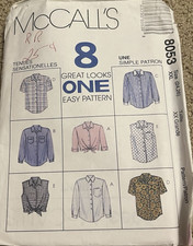 Vintage 1996 McCalls Pattern #8053 Women's Shirts Size XXL 24.26