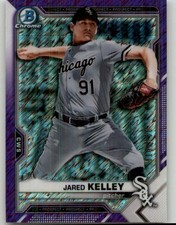 2021 Bowman Chrome Jared Kelley Purple Shimmer #BCP-174 /250 White Sox