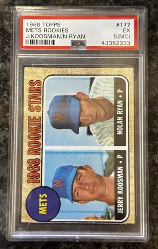 1968 TOPPS JERRY KOOSMAN/NOLAN RYAN #177 METS ROOKIES ROOKIE RC PSA 5
