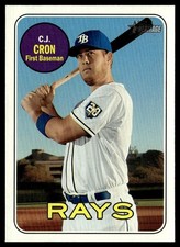 2018 Topps Heritage C.J. Cron Tampa Bay Rays #610