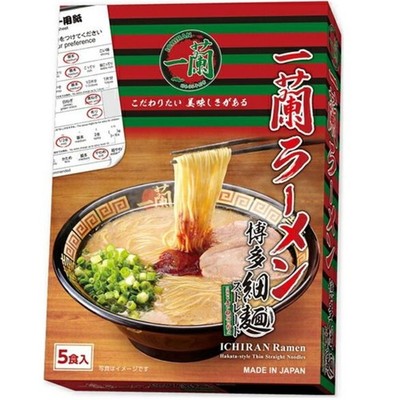 Ichiran Ramen Hakata Thin Straight Noodles 5 Servings Tonkotsu Japan New