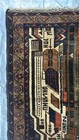 Vintage Afghan Cityscape Rug 3x5 Hand Knotted Wool Architectural Pictorial — photo 3