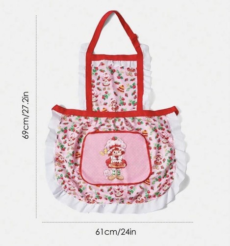 Strawberry Shortcake Puppe Druck Schürze Tie Back verstellbarer Nackenriemen Tasche - Bild 3 von 4