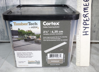 TimberTech Cortex Hidden Fastening System 2-1/2'' Screw Azek Driftwood 100 lin ft