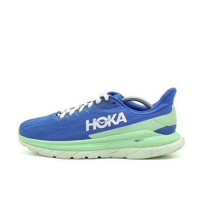 Hoka One Herren Mach 4 Sportschuh Blau/Grü Mesh Low Top ämpfung Laufschuh EU 44