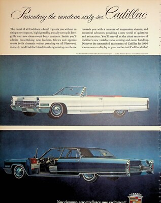 Original Cadillac AD: Presenting the nineteen sixty-six Cadillac